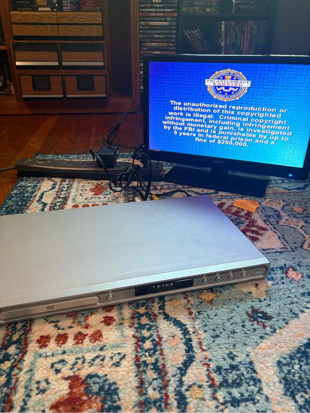 Slim Silver DVD Player with Front Display - Reliable Playback